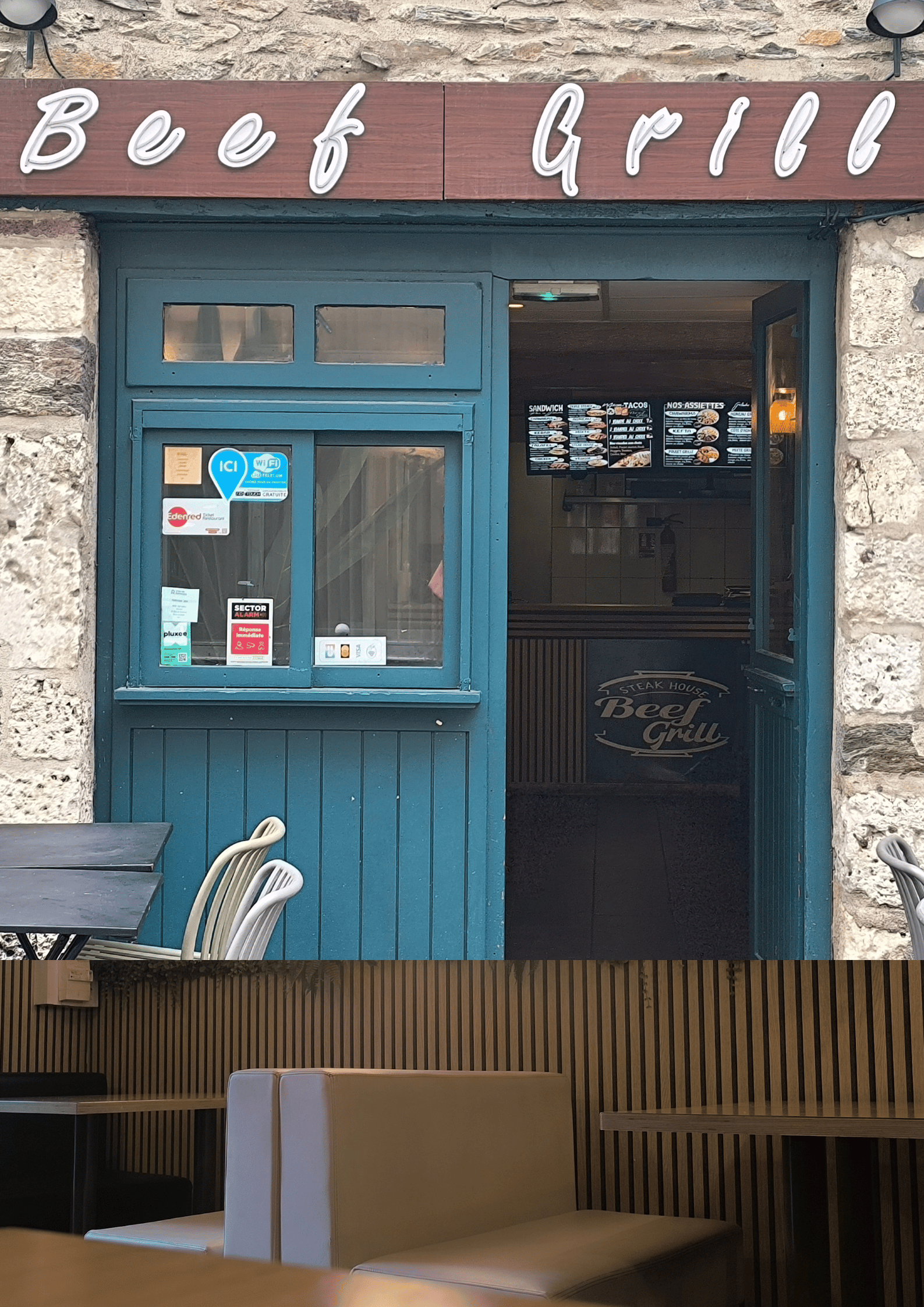 Uber Eats Beef Grill Rennes Saint Anne Grillades au Feu de Uber Eats Bois, chawarma, Sandwichs, assiettes, Burgers, Tacos
